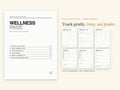 Wellness Pack | Printable Wellness Tracker Pages | Minimalist | Letter 8.5 x 11 | Hyperlinked PDF GoodNotes iPad | ADHD Friendly Add-On