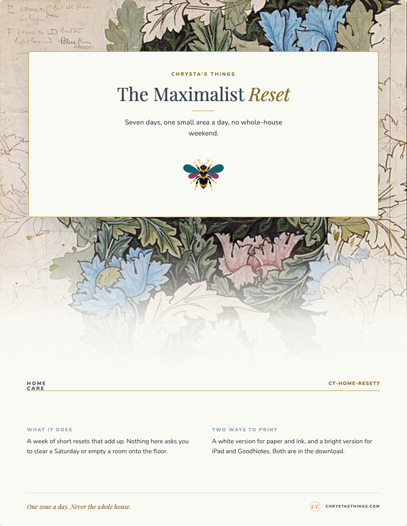 The 7-Day Maximalist Home Reset