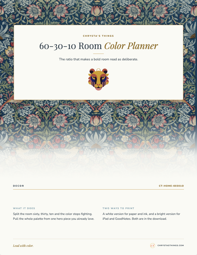 60-30-10 Room Color Planner