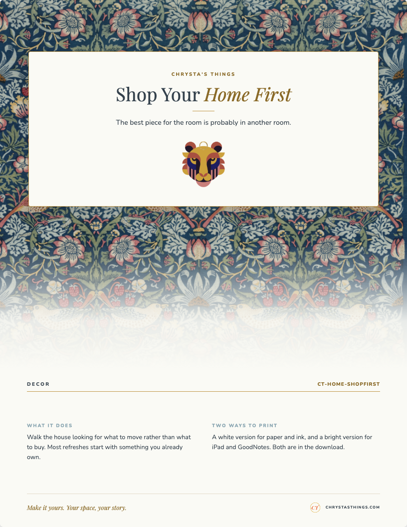 Shop Your Home First Styling Checklist