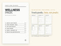 Wellness Pack | Printable Wellness Tracker Pages | Minimalist | Half Letter 5.5 x 8.5 | Hyperlinked PDF GoodNotes iPad | ADHD Friendly