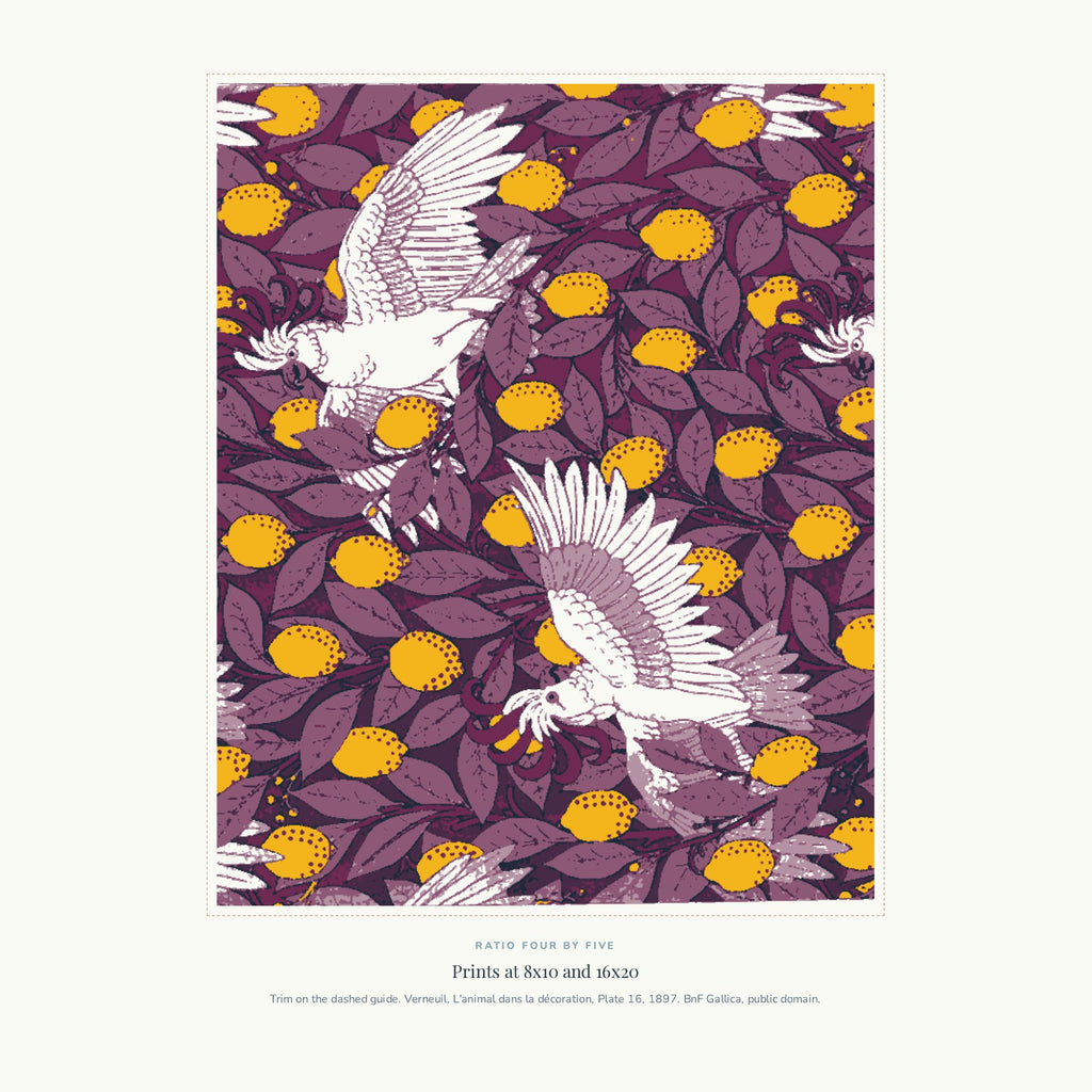 Art Nouveau Wall Art, Verneuil 1897, Three Print Sizes, Restored Antique Digital Download