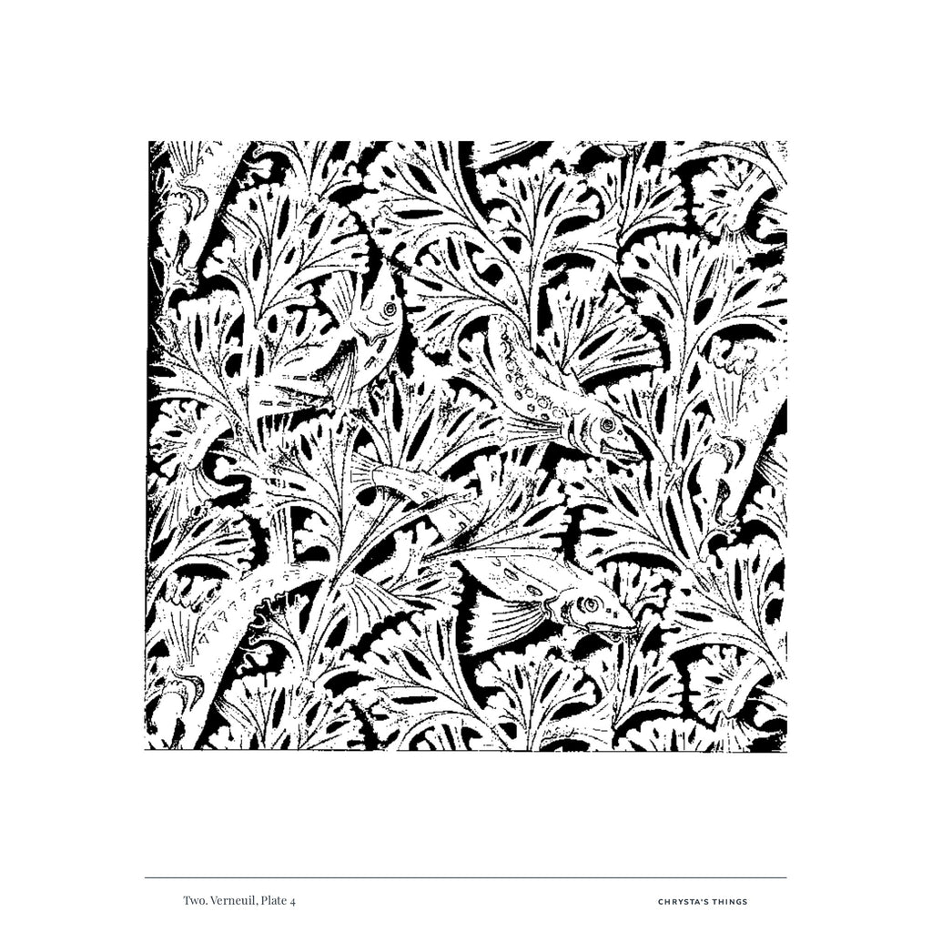 Adult Coloring Book Pages, Art Nouveau, 5 Restored Antique Plates, Printable PDF