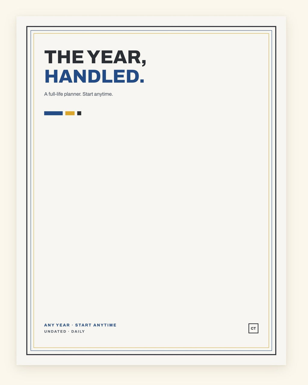 Undated Life Planner | Daily Hyperlinked PDF | Geometric | Letter 8.5 x 11 | GoodNotes iPad + Printable | Start Any Week